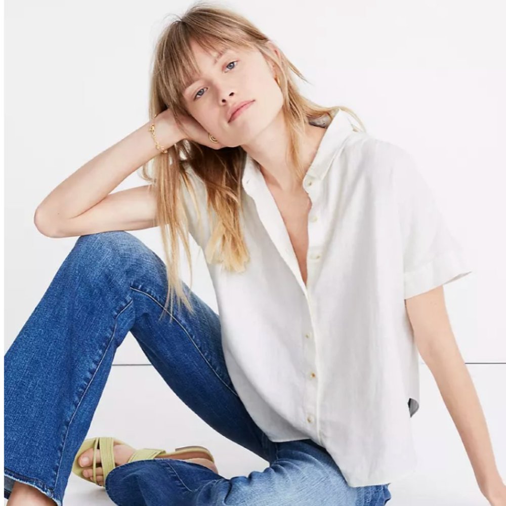 Madewell Linen-Blend Hilltop Shirt